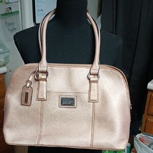 Tignanello Metallic Tan Shoulder Bag
